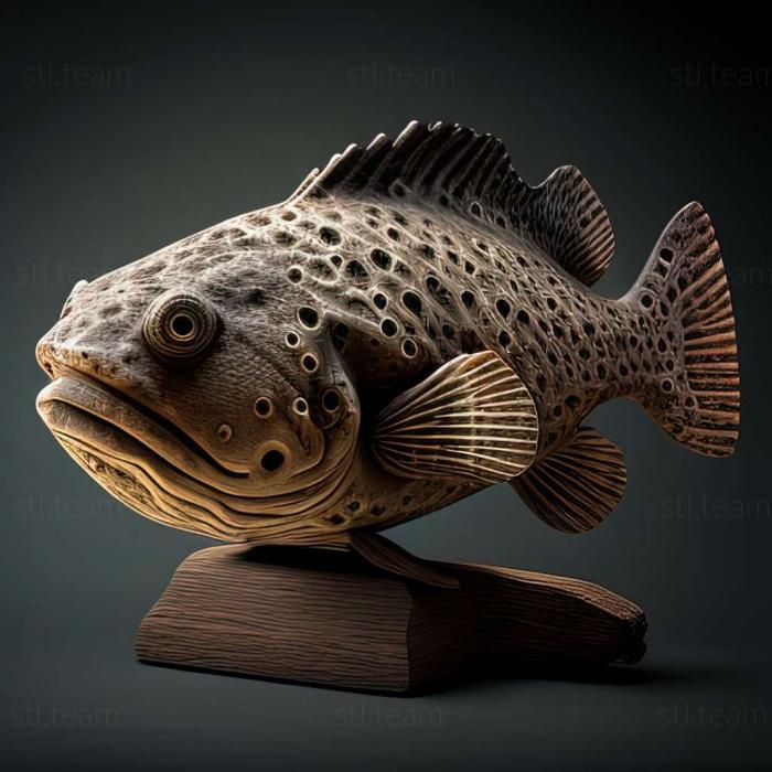 3D model Epinephelus malabaricus (STL)